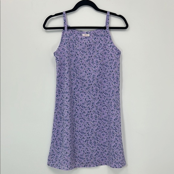 Vintage Lilac Floral Slip Dress Purple Flower Feminine Strap Petite Vacation - Picture 1 of 11